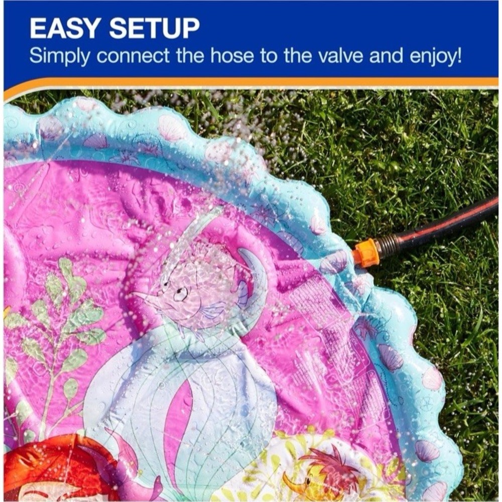 SwimWays Disney Princess Ariel Outdoor Splash Mat Water Sprinkler Age 1+ - Picture 4 of 6